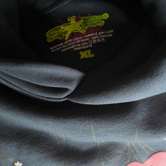 Sp5der Atlanta Hoodie Navy Size Large - Picture 3 of 3